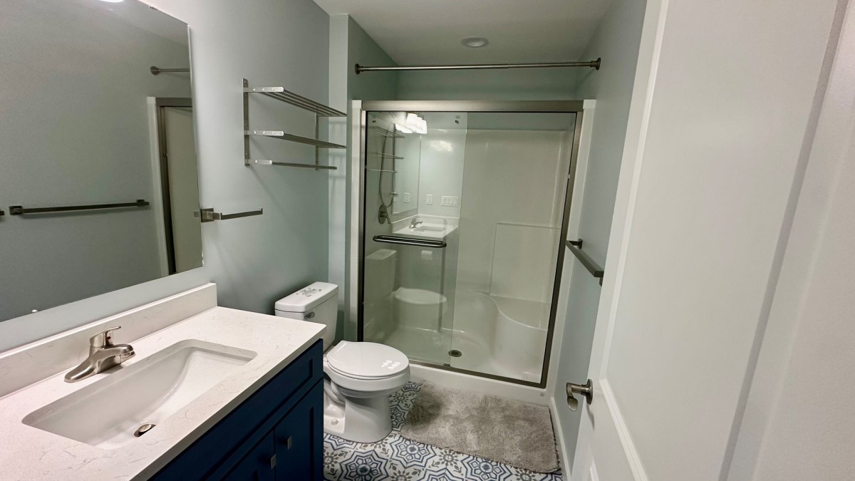 Bathroom with walk-in shower